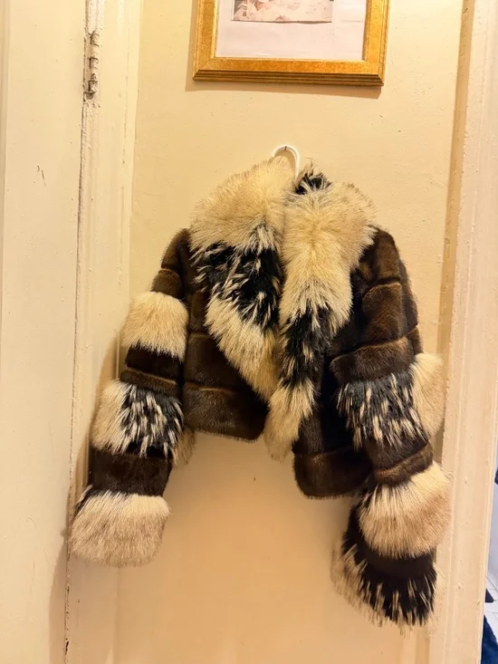 AZALEA WANG Portia Crop Faux Fur Jacket - Picture 2 of 6